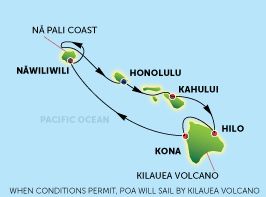 11-Day O'ahu Explorer Cruisetour Itinerary Map